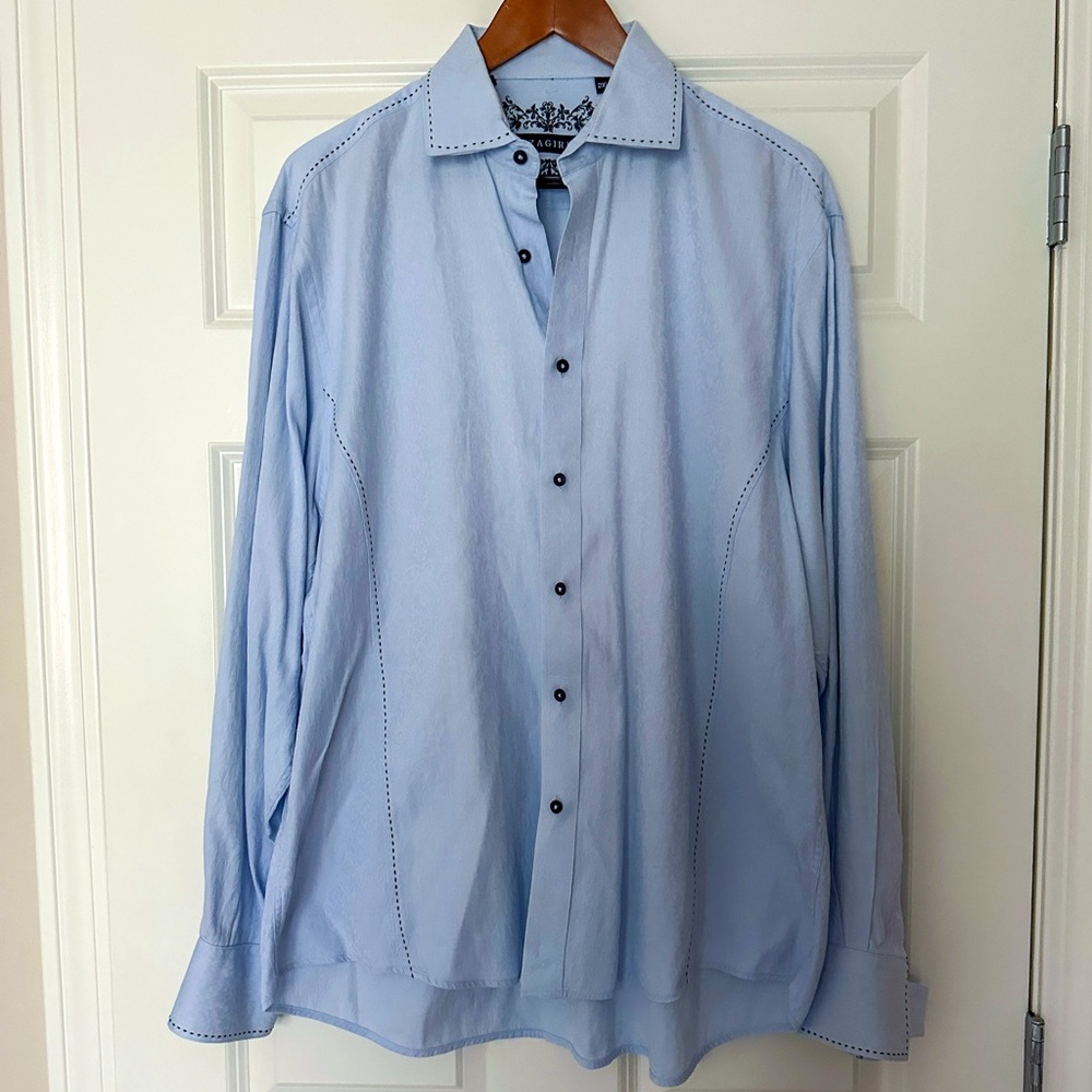 Zagiri Paisley Embroidered Long Sleeve Button Down Shirt